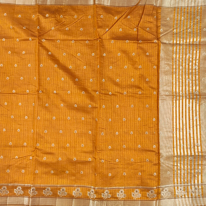 Hayagrivas Mustard Fancy Cotton Saree SSCBF120H1-10