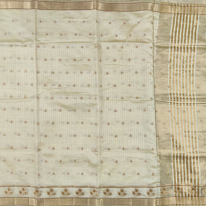 Hayagrivas Cream Fancy Cotton Saree SSCBF120H1-3