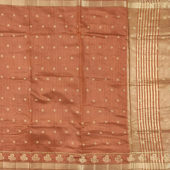 Hayagrivas Brown Fancy Cotton Saree SSCBF120H1-4