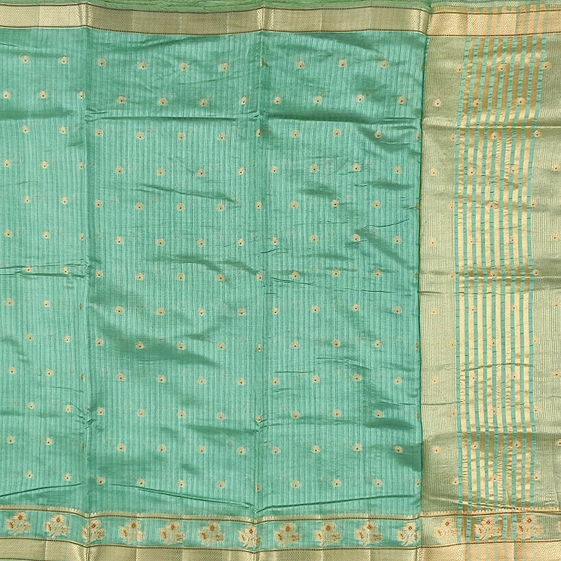 Hayagrivas Sea Green Fancy Cotton Saree SSCBF120H1-9