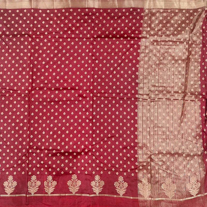 Hayagrivas Red Fancy Cotton Saree SSCBF120H2-10