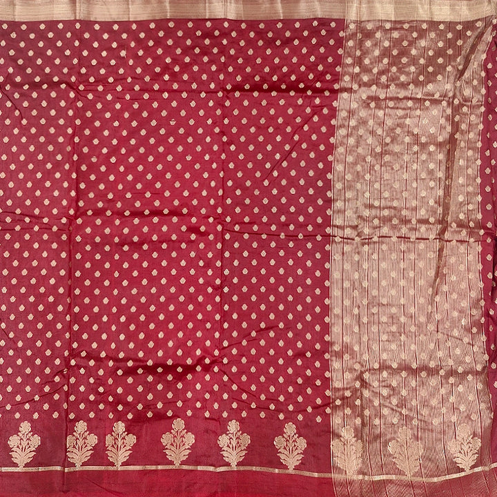 Hayagrivas Red Fancy Cotton Saree SSCBF120H2-10