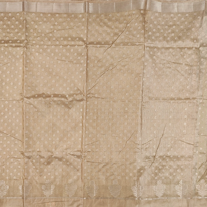 Hayagrivas Golden-Beige Fancy Cotton Saree SSCBF120H2-3