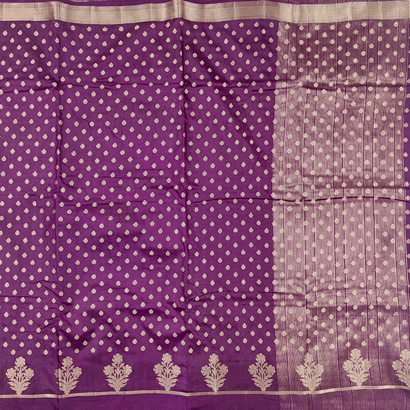 Hayagrivas Purple Fancy Cotton Saree SSCBF120H2-5