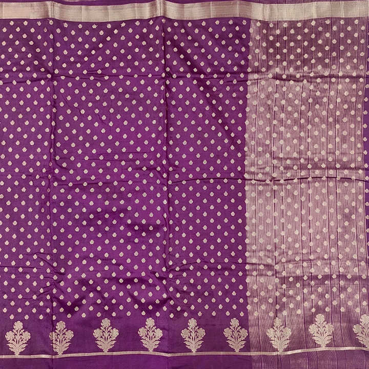 Hayagrivas Purple Fancy Cotton Saree SSCBF120H2-5