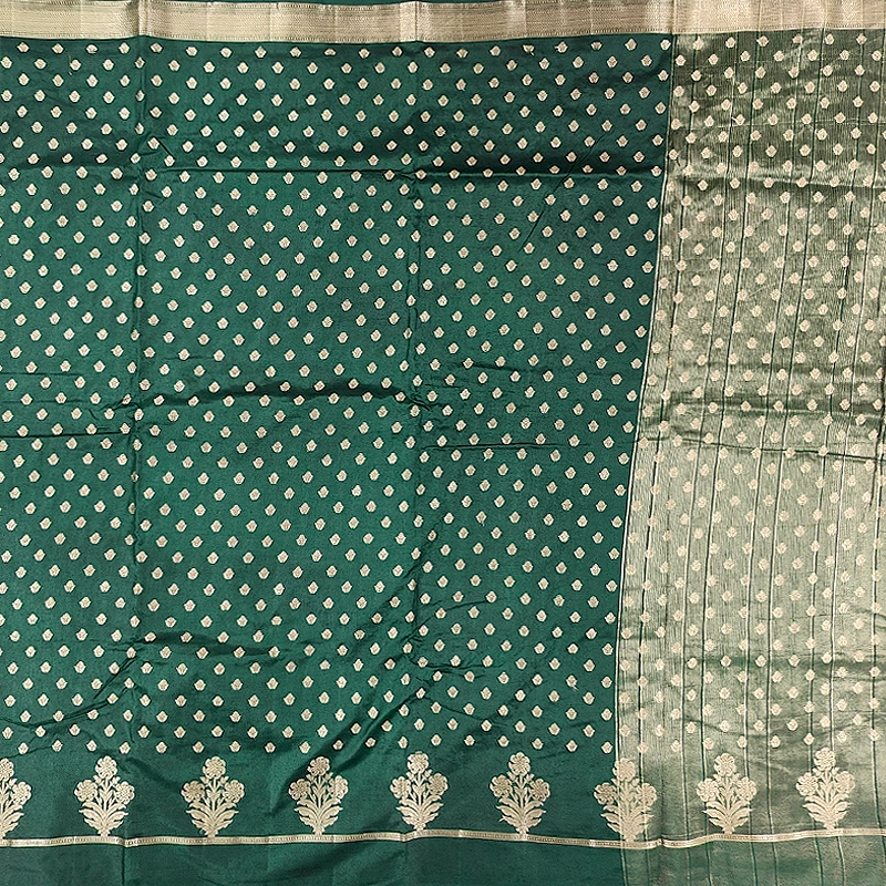 Hayagrivas Bottle Green Fancy Cotton Saree SSCBF120H2-8