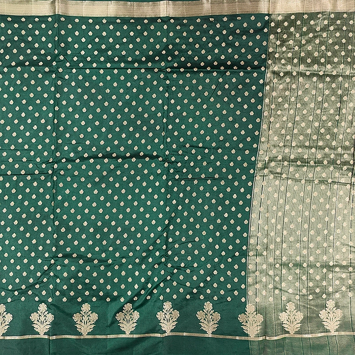 Hayagrivas Bottle Green Fancy Cotton Saree SSCBF120H2-8