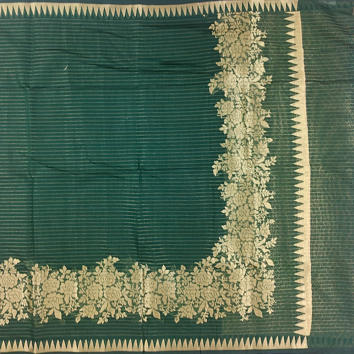 Hayagrivas Bottle Green Fancy Cotton Saree SSCBF120H4-2