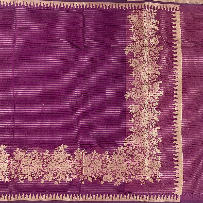 Hayagrivas Magenta-Purple Fancy Cotton Saree SSCBF120H4-3