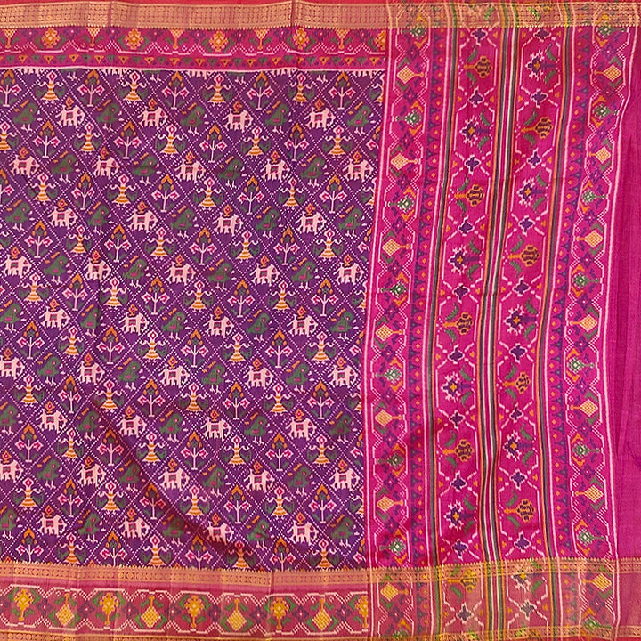 Hayagrivas Purple Fancy Cotton Saree SSCBF120H7-17