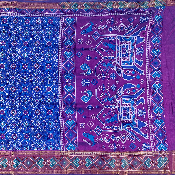 Hayagrivas Royal Blue Fancy Cotton Saree SSCBF120H7-3
