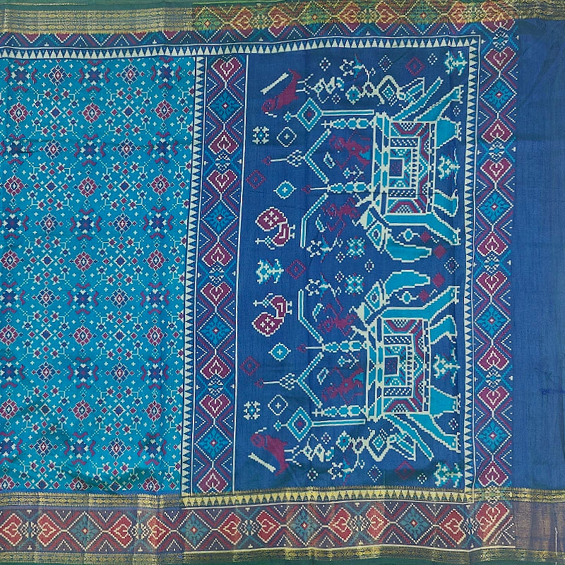 Hayagrivas Sea Blue Fancy Cotton Saree SSCBF120H7-8