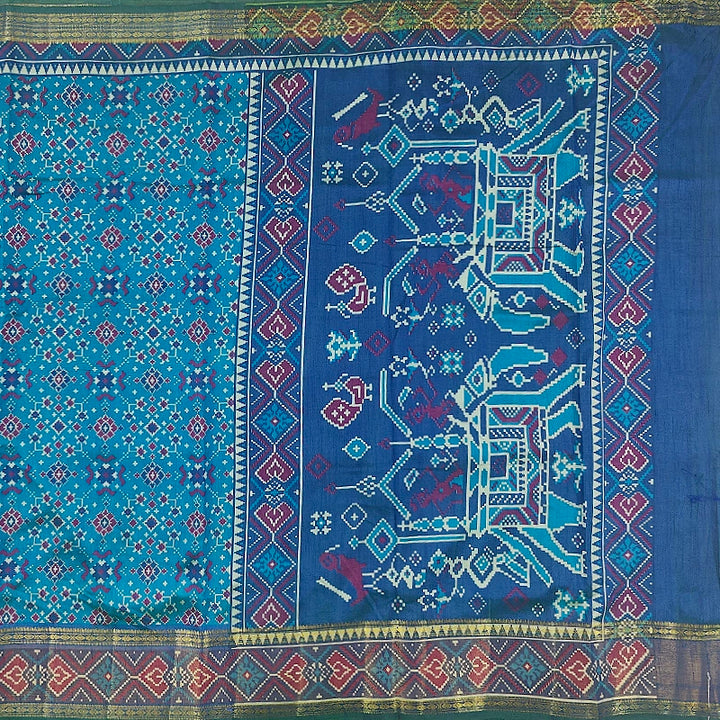 Hayagrivas Sea Blue Fancy Cotton Saree SSCBF120H7-8