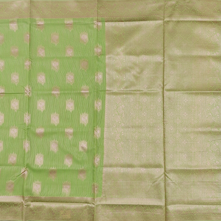 Hayagrivas Lime-Green Fancy Cotton Saree SSCBF121H1-2