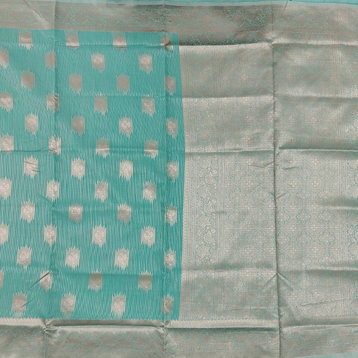 Hayagrivas Mint-Green Fancy Cotton Saree SSCBF121H1-3