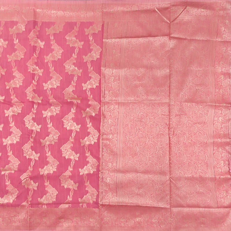 Hayagrivas Pink Fancy Cotton Saree SSCBF121H2-2