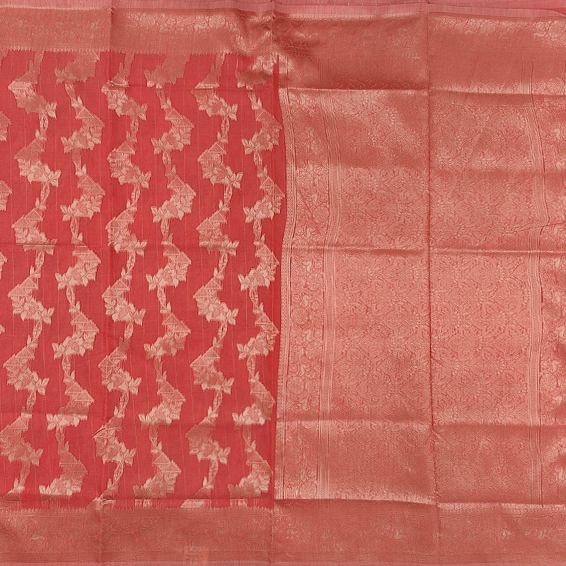 Hayagrivas Peach Pink Fancy Cotton Saree SSCBF121H2-5