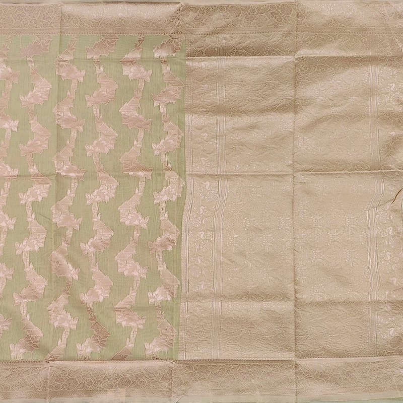Hayagrivas Sage-Olive Fancy Cotton Saree SSCBF121H2-6