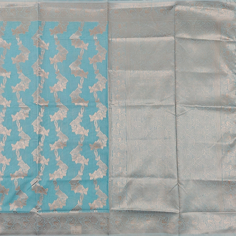 Hayagrivas Sky Blue Fancy Cotton Saree SSCBF121H2-7