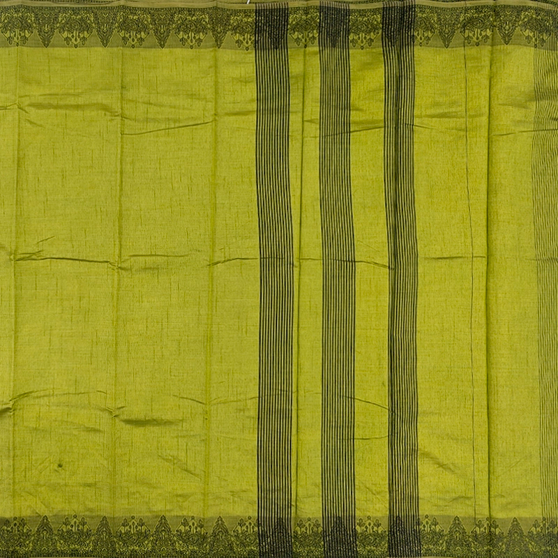 Hayagrivas Lime Green Fancy Cotton Saree SSCBF121H3-5