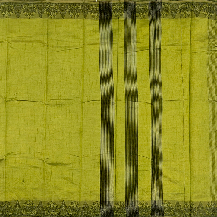Hayagrivas Lime Green Fancy Cotton Saree SSCBF121H3-5
