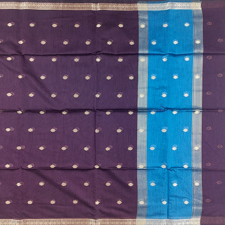 Hayagrivas Purple Fancy Cotton Saree SSCBF121H4-13
