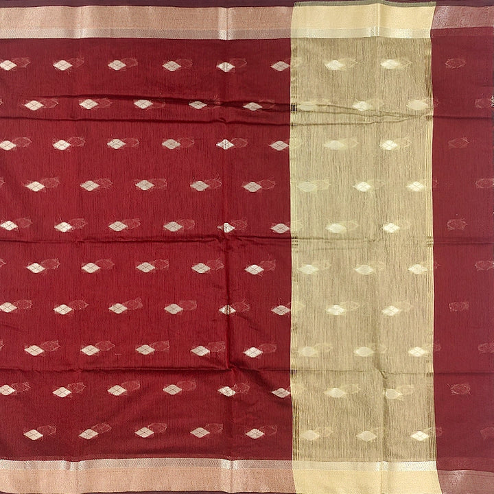 Hayagrivas Maroon Fancy Cotton Saree SSCBF121H4-21