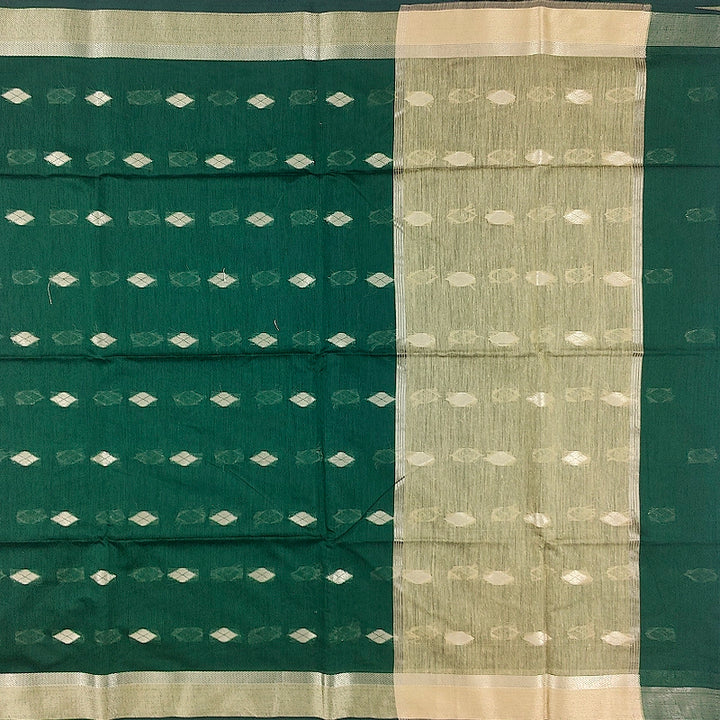 Hayagrivas Emerald Green Fancy Cotton Saree SSCBF121H4-22