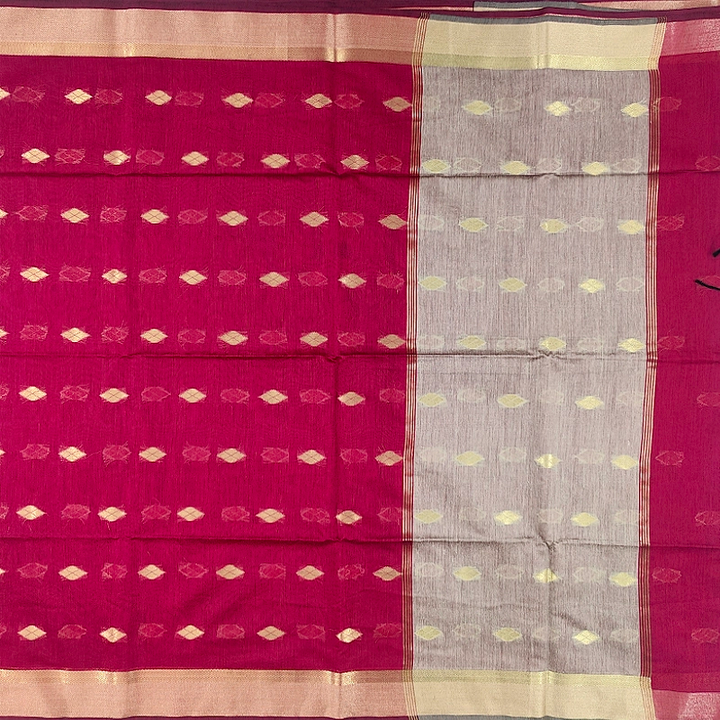 Hayagrivas Magenta-Pink Fancy Cotton Saree SSCBF121H4-23