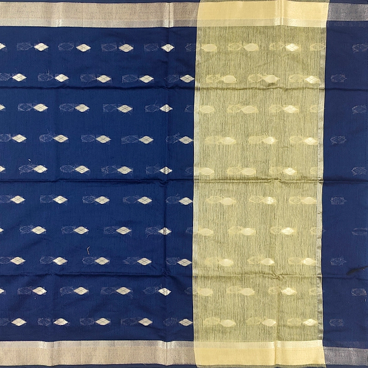 Hayagrivas Navy Blue Fancy Cotton Saree SSCBF121H4-26