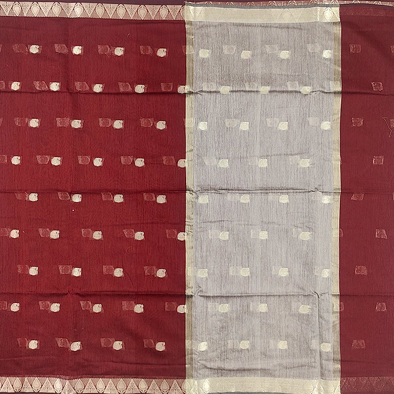 Hayagrivas Maroon Fancy Cotton Saree SSCBF121H4-28
