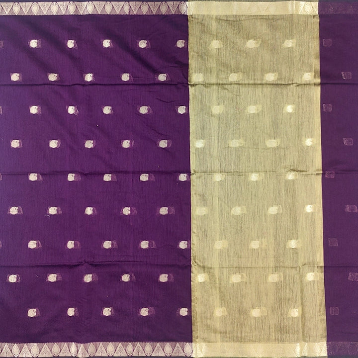 Hayagrivas Violet Fancy Cotton Saree SSCBF121H4-30