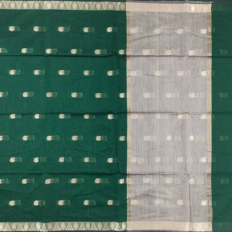 Hayagrivas Bottle Green Fancy Cotton Saree SSCBF121H4-32