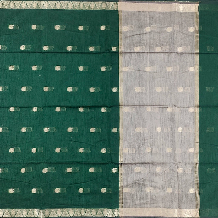 Hayagrivas Bottle Green Fancy Cotton Saree SSCBF121H4-32