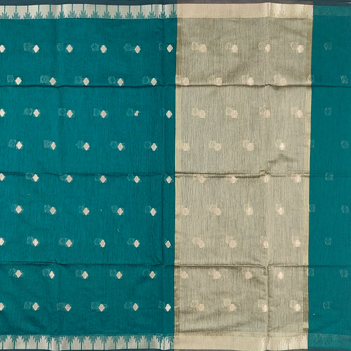 Hayagrivas Peacock Green Fancy Cotton Saree SSCBF121H4-6
