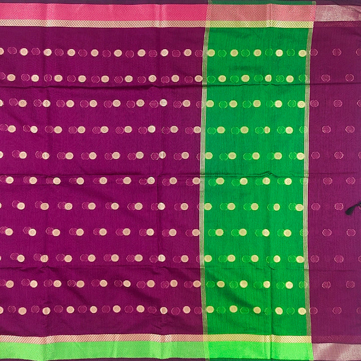 Hayagrivas Plum Purple Fancy Cotton Saree SSCBF121H4-7