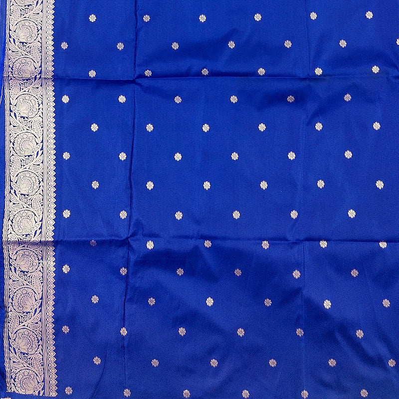 Hayagrivas Deep Blue Fancy Cotton Saree SSCBF121H6-15