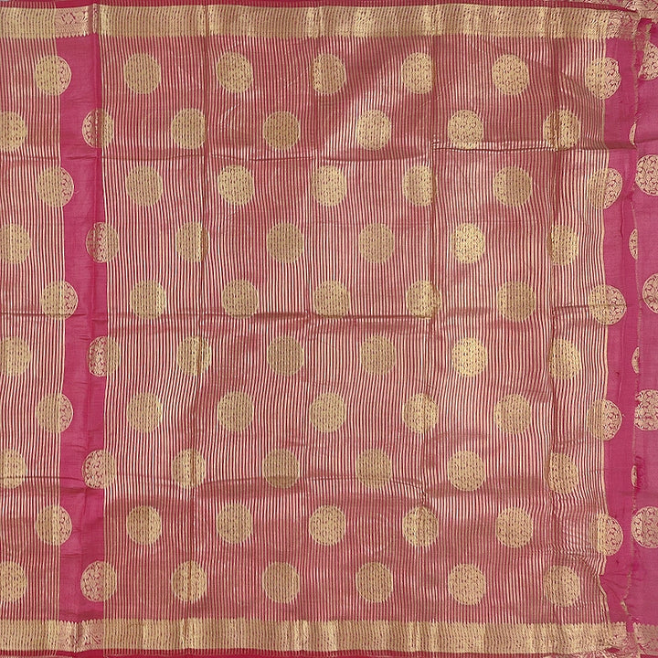 Hayagrivas Pink Fancy Cotton Saree SSCBF121H7-3