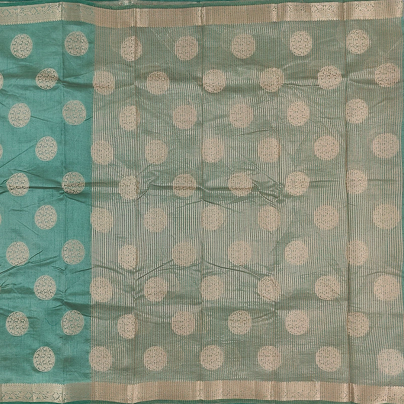 Hayagrivas Sea Green Fancy Cotton Saree SSCBF121H7-6