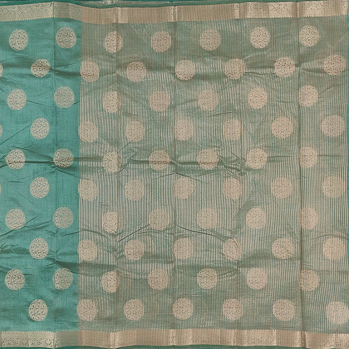 Hayagrivas Sea Green Fancy Cotton Saree SSCBF121H7-6