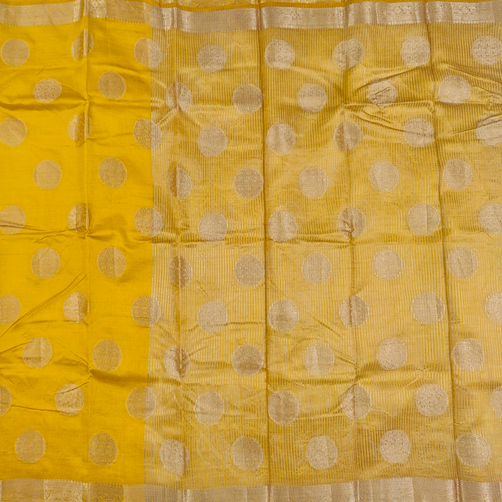Hayagrivas Yellow Fancy Cotton Saree SSCBF121H7-7