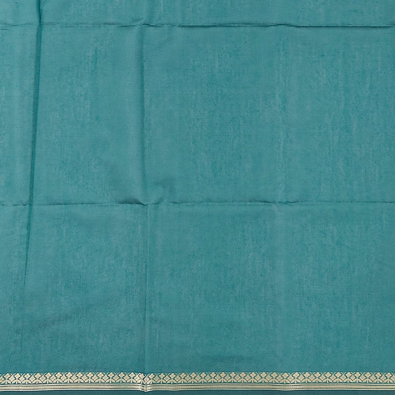Hayagrivas Teal-Green Fancy Cotton Saree SSCBF121H9-1