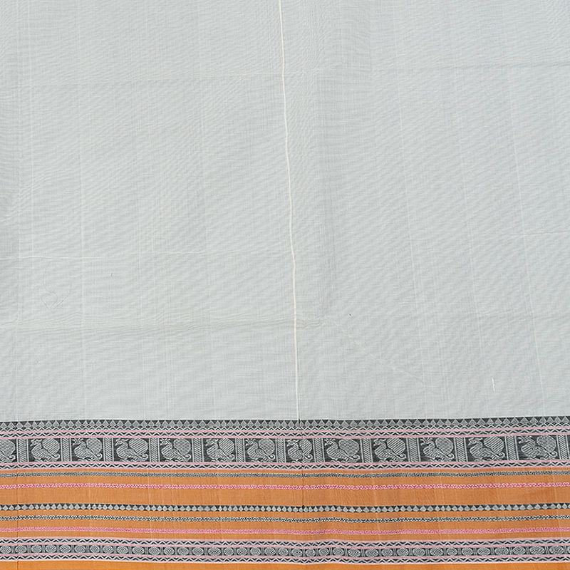 Hayagrivas White Handloom Kanchi Cotton Saree SSCBF132H19-2