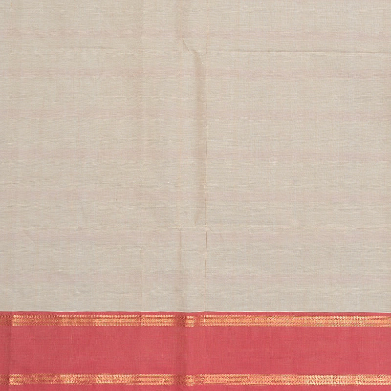 Hayagrivas Mild Beige Handloom Kanchi Cotton Saree SSCBF132H28-2