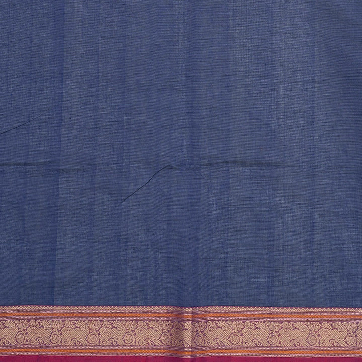 Hayagrivas Dark Blue Handloom Kanchi Cotton Saree SSCBF132H29-1