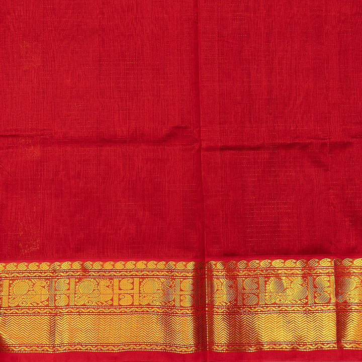 Hayagrivas Deep Maroon Pure Silk Cotton Saree SSCBF137H4-7