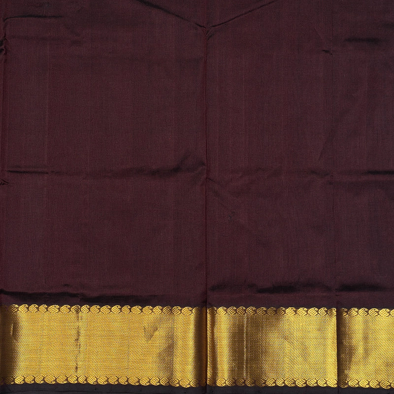 Hayagrivas Dark Brown Pure Silk Cotton Saree SSCBF137H5-1
