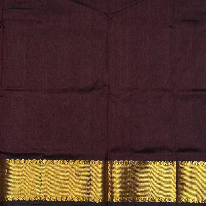 Hayagrivas Dark Brown Pure Silk Cotton Saree SSCBF137H5-1
