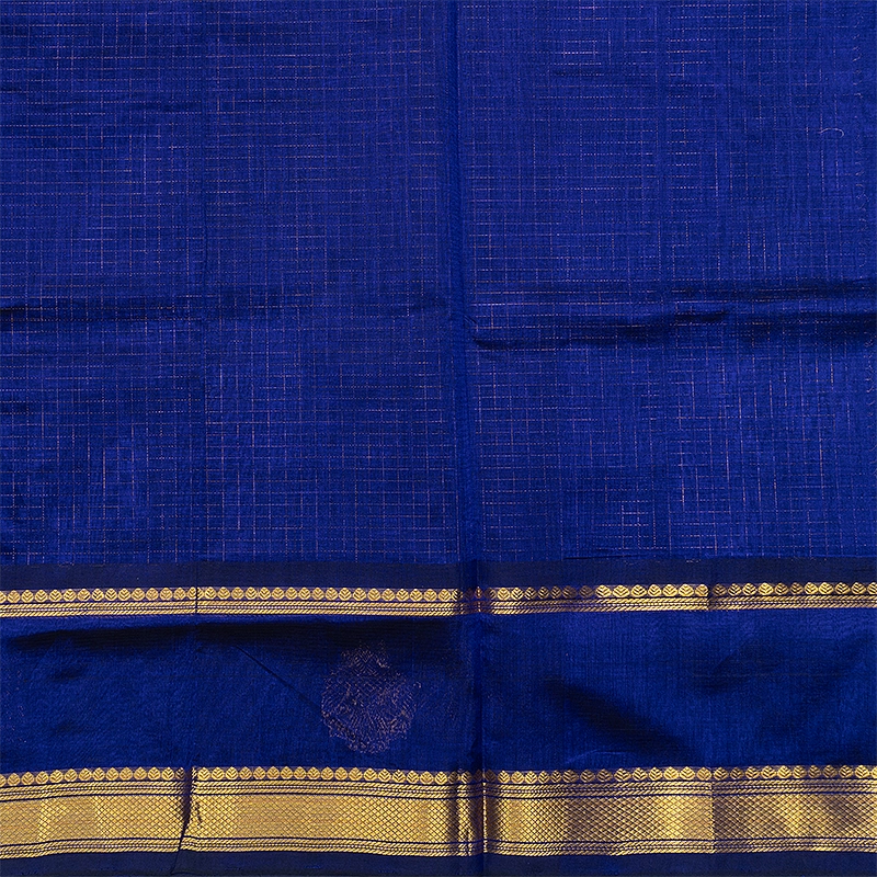 Hayagrivas Royal Blue Pure Silk Cotton Saree SSCBF137H6-1
