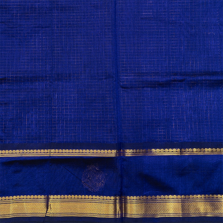 Hayagrivas Royal Blue Pure Silk Cotton Saree SSCBF137H6-1